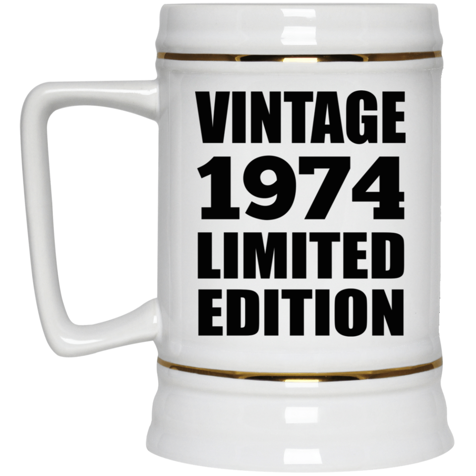 50th Birthday Vintage 1974 Limited Edition - Beer Stein