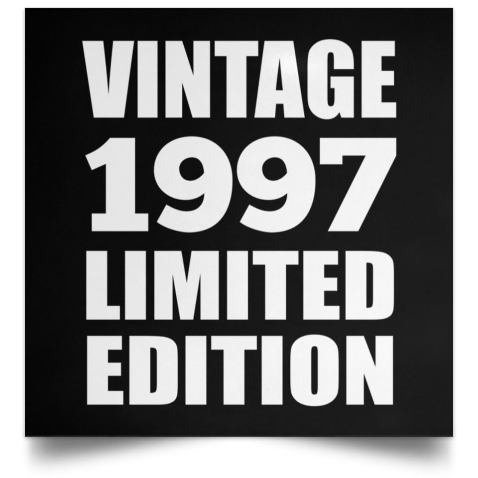 27th Birthday Vintage 1997 Limited Edition - Poster Square