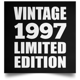 27th Birthday Vintage 1997 Limited Edition - Poster Square