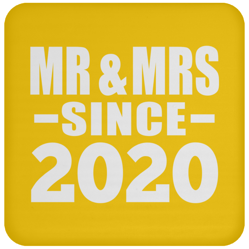 4th Anniversary Mr & Mrs Since 2020 - Drink Coaster
