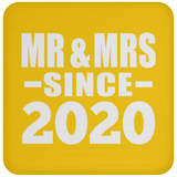 4th Anniversary Mr & Mrs Since 2020 - Drink Coaster