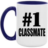 Number One #1 Classmate - 15oz Accent Mug Purple
