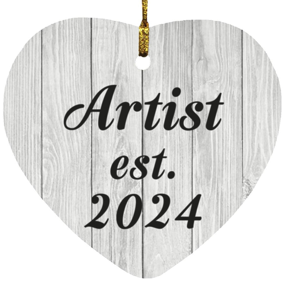 Artist Established Est. 2024 - Heart Ornament F