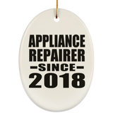 Appliance Repairer Since 2018 - Oval Ornament