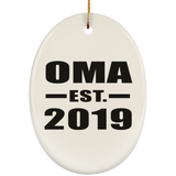 Oma Established EST. 2019 - Oval Ornament