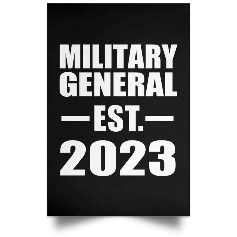 Military General Established EST. 2023 - Poster Portrait