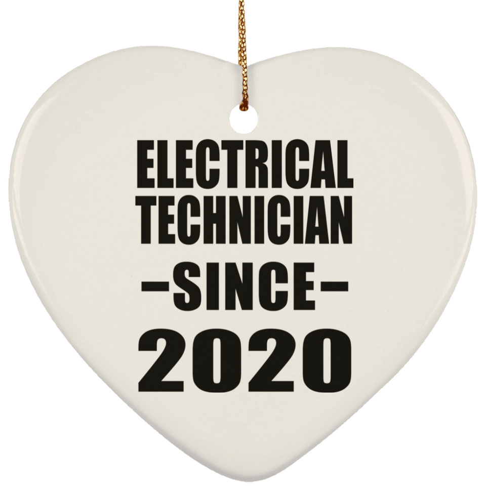 Electrical Technician Since 2020 - Heart Ornament
