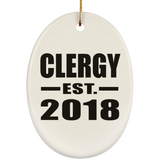 Clergy Established EST. 2018 - Oval Ornament