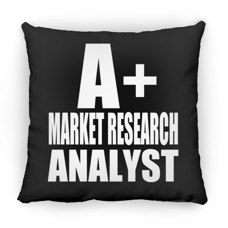 A+ Market Research Analyst - Throw Pillow Black