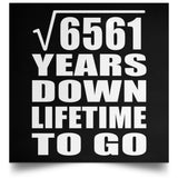 81st Anniversary Square Root of 6561 Years Lifetime To Go - Poster Square