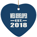 Web Developer Established EST. 2018 - Heart Ornament