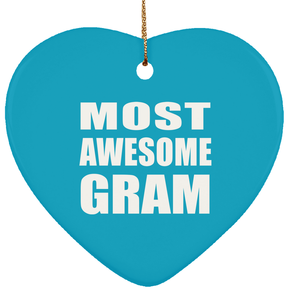 Most Awesome Gram - Heart Ornament