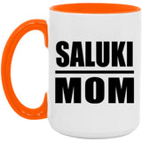 Saluki Mom - 15oz Accent Mug Orange