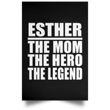 Esther The Mom The Hero The Legend - Poster Portrait