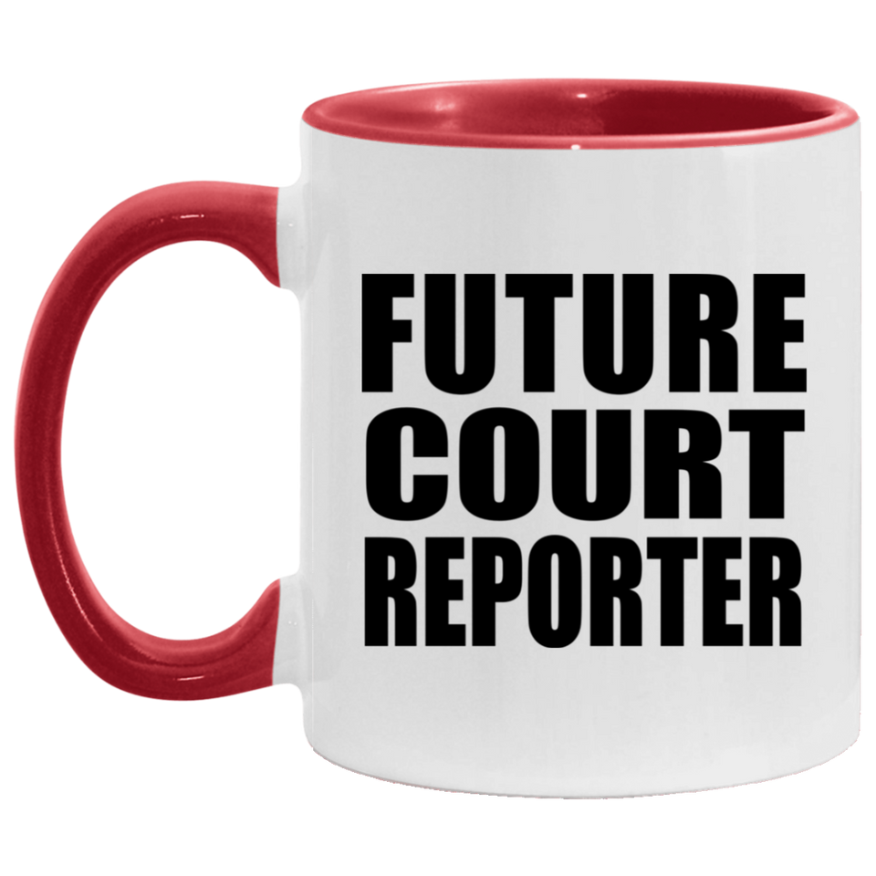 Future Court Reporter - 11oz Accent Mug Red