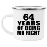 64th Anniversary 64 Years Of Being Mr Right - 12oz Camping Mug