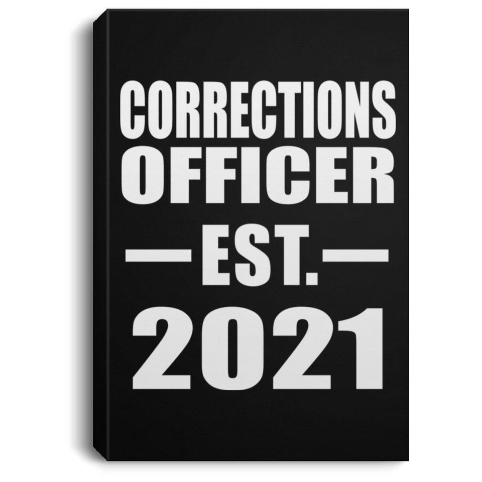 Corrections Officer Established EST. 2021 - Canvas Portrait