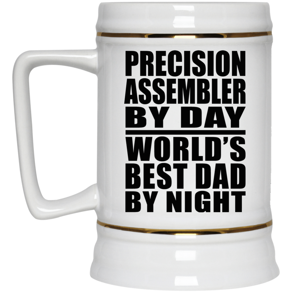 Precision Assembler By Day World's Best Dad By Night - Beer Stein