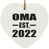 Oma Established EST. 2022 - Heart Ornament