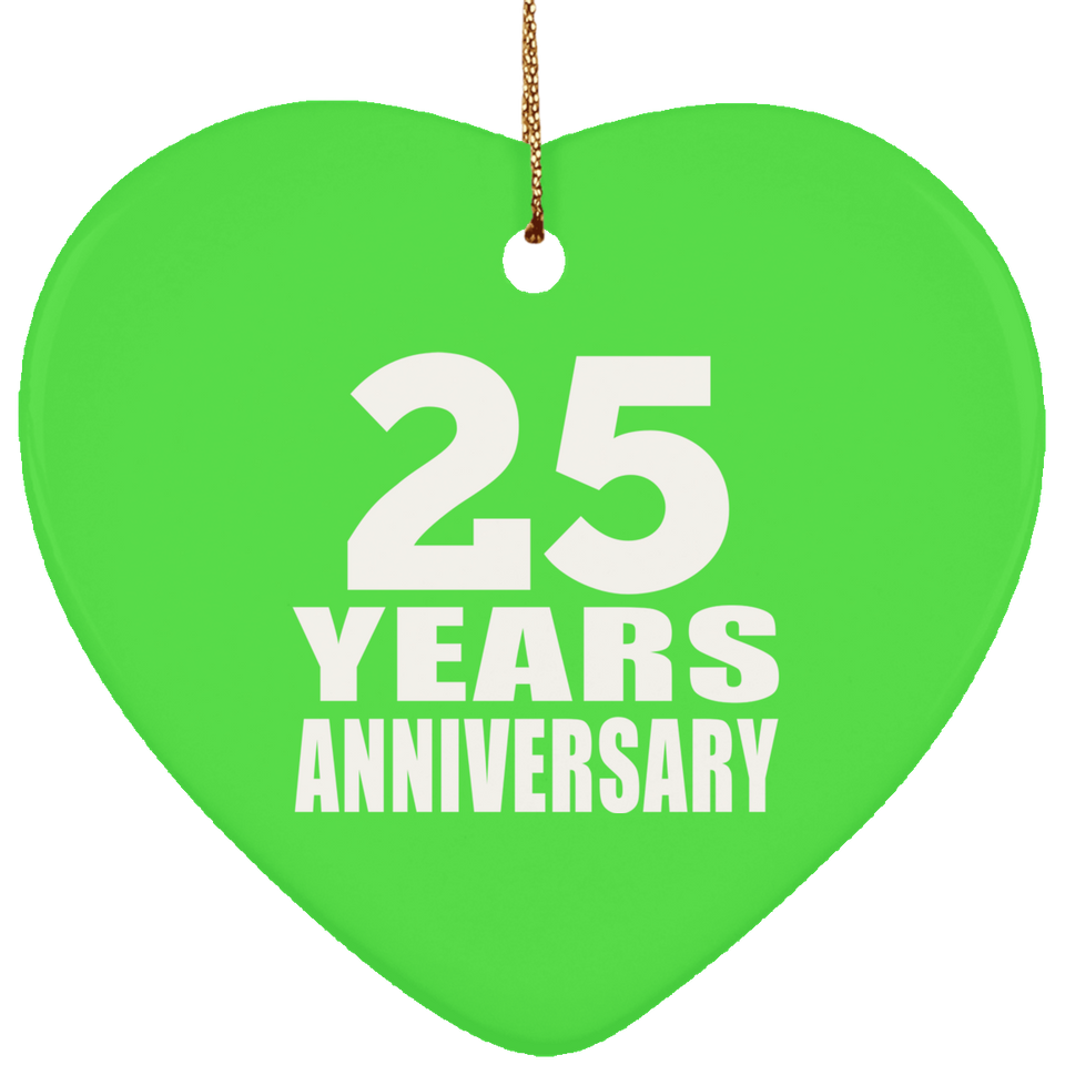 25th Anniversary 25 Years - Heart Ornament