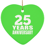25th Anniversary 25 Years - Heart Ornament