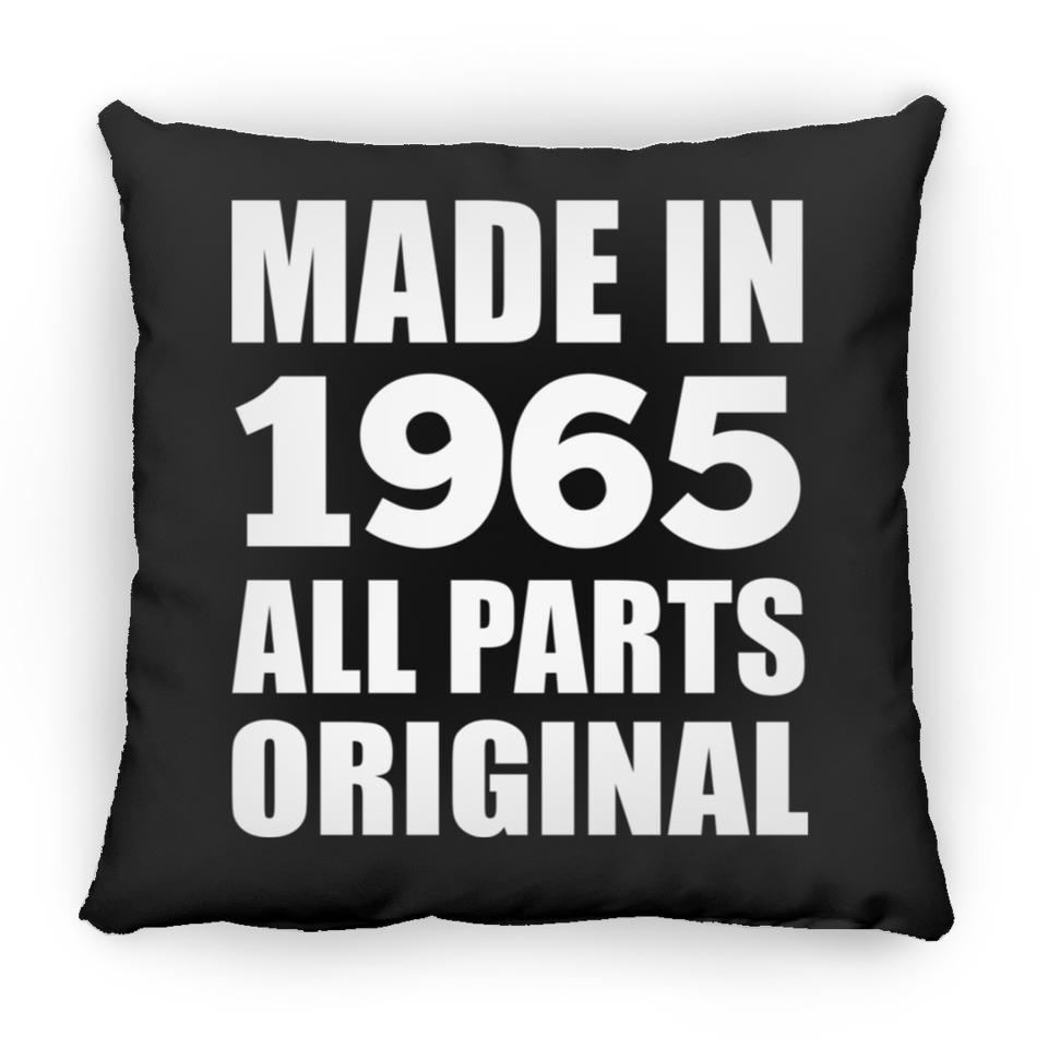 59th Birthday Made in 1965 All Parts Original - Throw Pillow Black