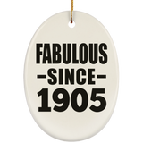 119th Birthday Fabulous Since 1905 - Oval Ornament