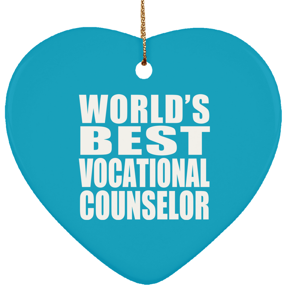 World's Best Vocational Counselor - Heart Ornament