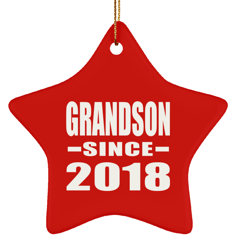 Grandson Since 2018 - Star Ornament