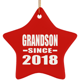 Grandson Since 2018 - Star Ornament