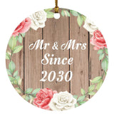 Anniversary Mr & Mrs Since 2030 - Circle Ornament B