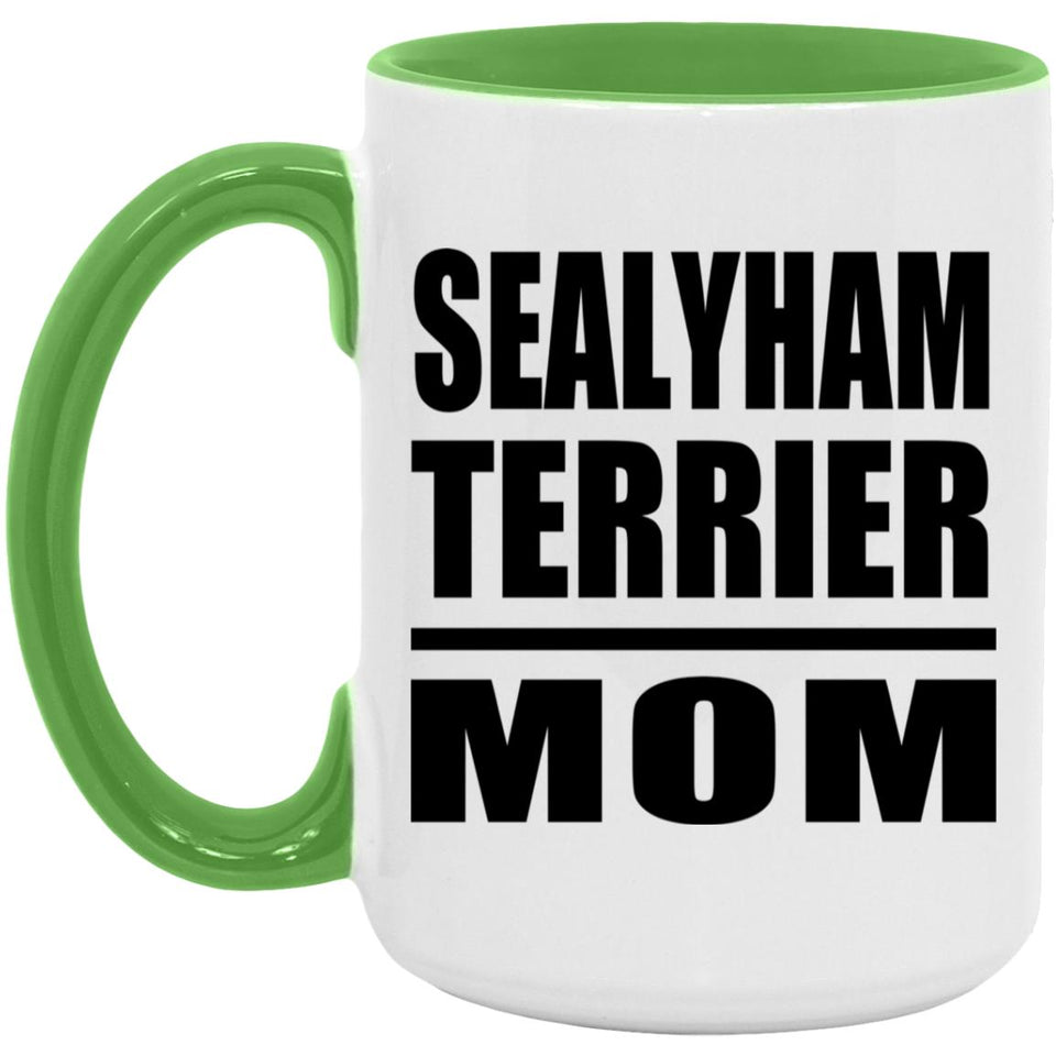 Sealyham Terrier Mom - 15oz Accent Mug Green