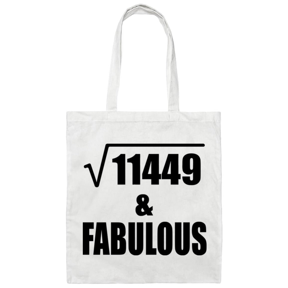 107th Birthday Square Root of 11449 & Fabulous - Tote Bag White