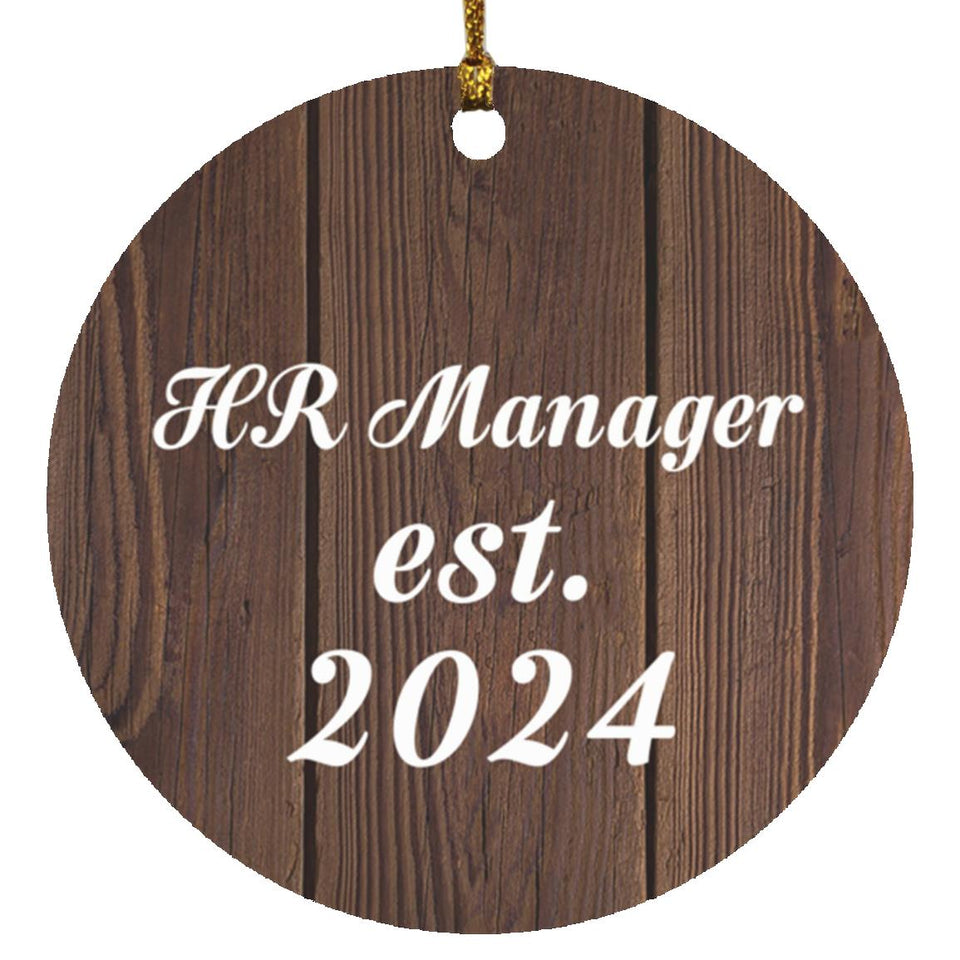 HR Manager Established Est. 2024 - Circle Ornament D