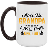 Ain't No Grandpa Like The One I Got - 15oz Accent Mug Black