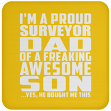 Proud Surveyor Dad Of Awesome Son - Drink Coaster