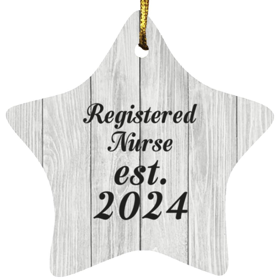 Registered Nurse Established Est. 2024 - Star Ornament F