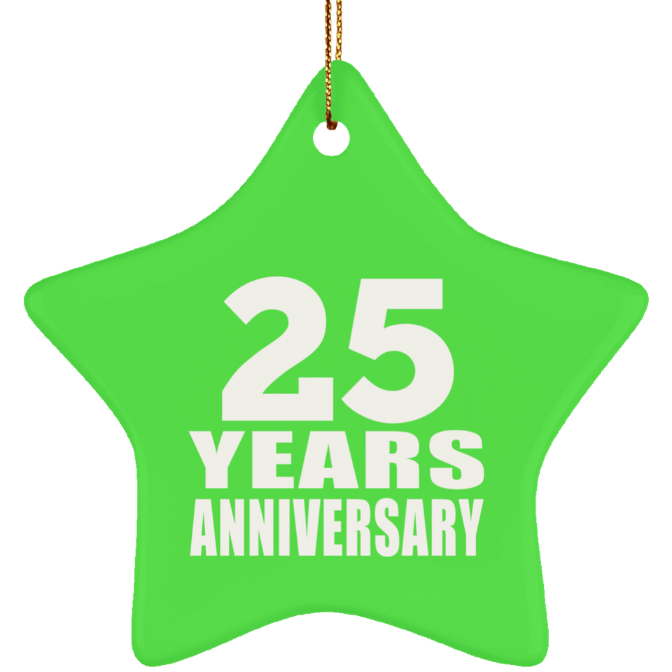 25th Anniversary 25 Years - Star Ornament