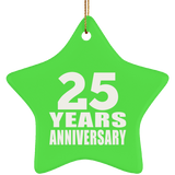 25th Anniversary 25 Years - Star Ornament