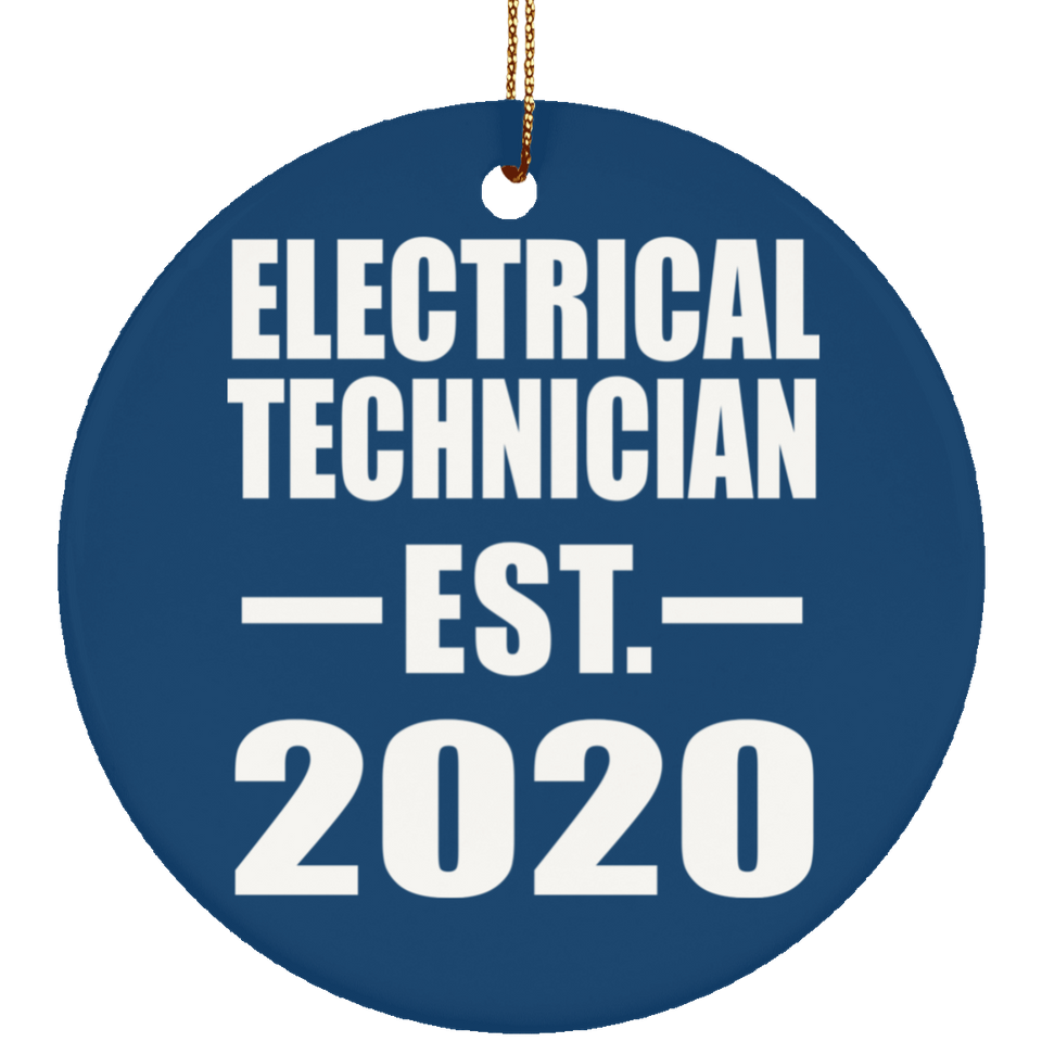 Electrical Technician Established EST. 2020 - Circle Ornament