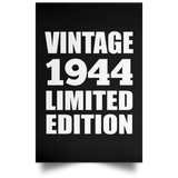 80th Birthday Vintage 1944 Limited Edition - Poster Portrait