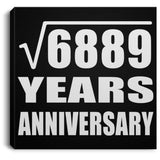 83rd Anniversary Square Root of 6889 Years Anniversary - Canvas Square