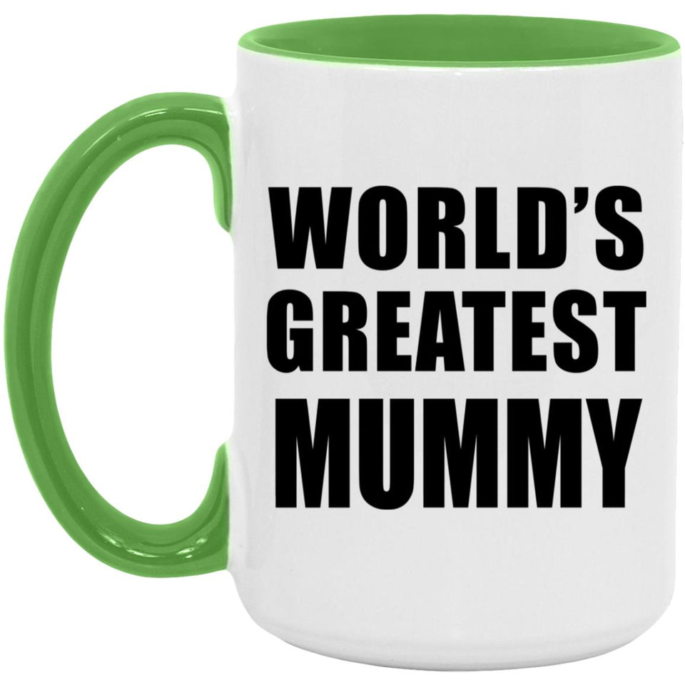 World's Greatest Mummy - 15oz Accent Mug Green