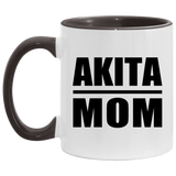 Akita Mom - 11oz Accent Mug Black