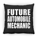 Future Automobile Mechanic - Throw Pillow Black