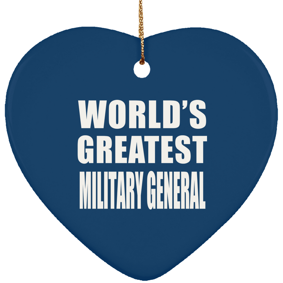 World's Greatest Military General - Heart Ornament