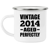 10th Birthday Vintage 2014 Aged Perfectly - 12oz Camping Mug
