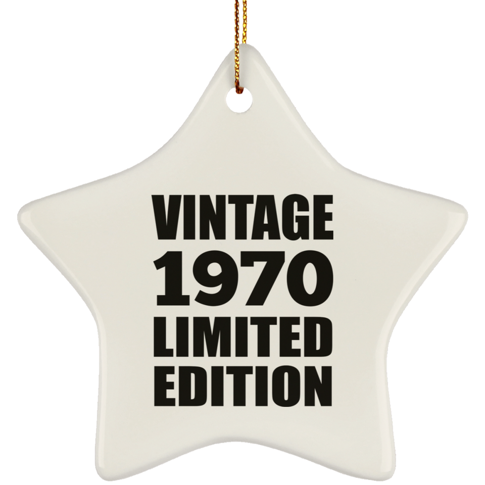 54th Birthday Vintage 1970 Limited Edition - Star Ornament
