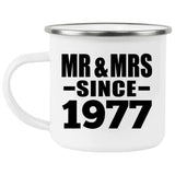 47th Anniversary Mr & Mrs Since 1977 - 12oz Camping Mug