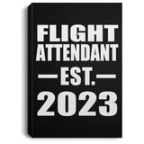 Flight Attendant Established EST. 2023 - Canvas Portrait